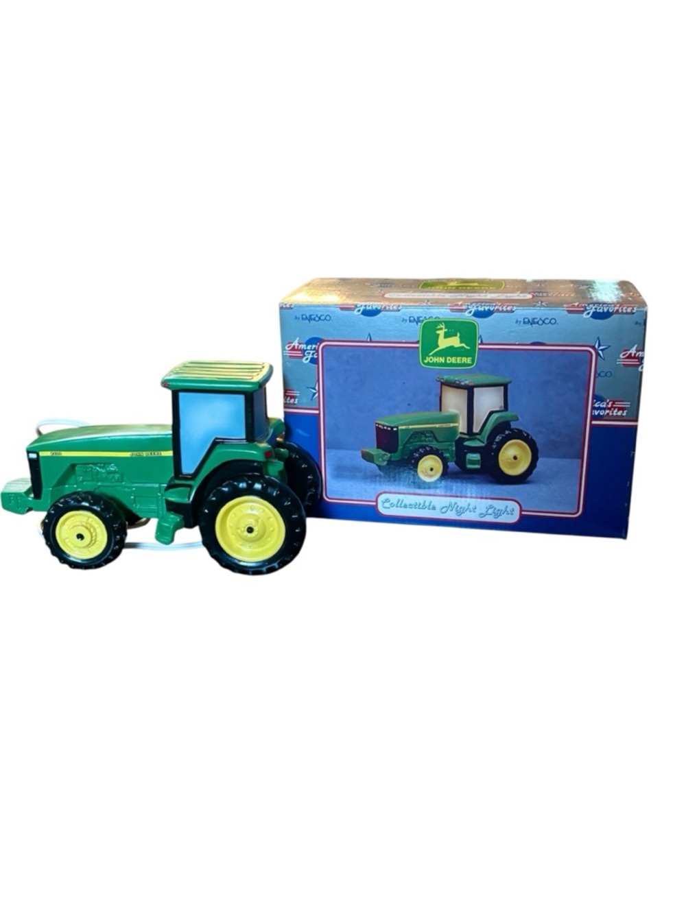 Vintage Enseco John Deere Tractor Night Light #538701 Collectible  Ceramic